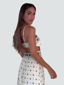 Ines-Vintage Print Dress